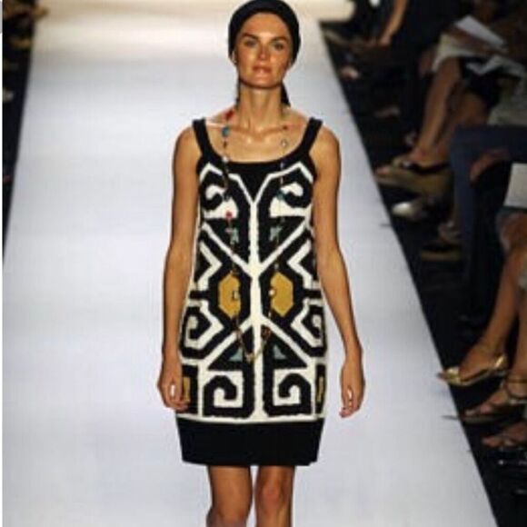 Diane von Furstenberg Cookie Tank Dress size 8 Mod Retro - Picture 7 of 7